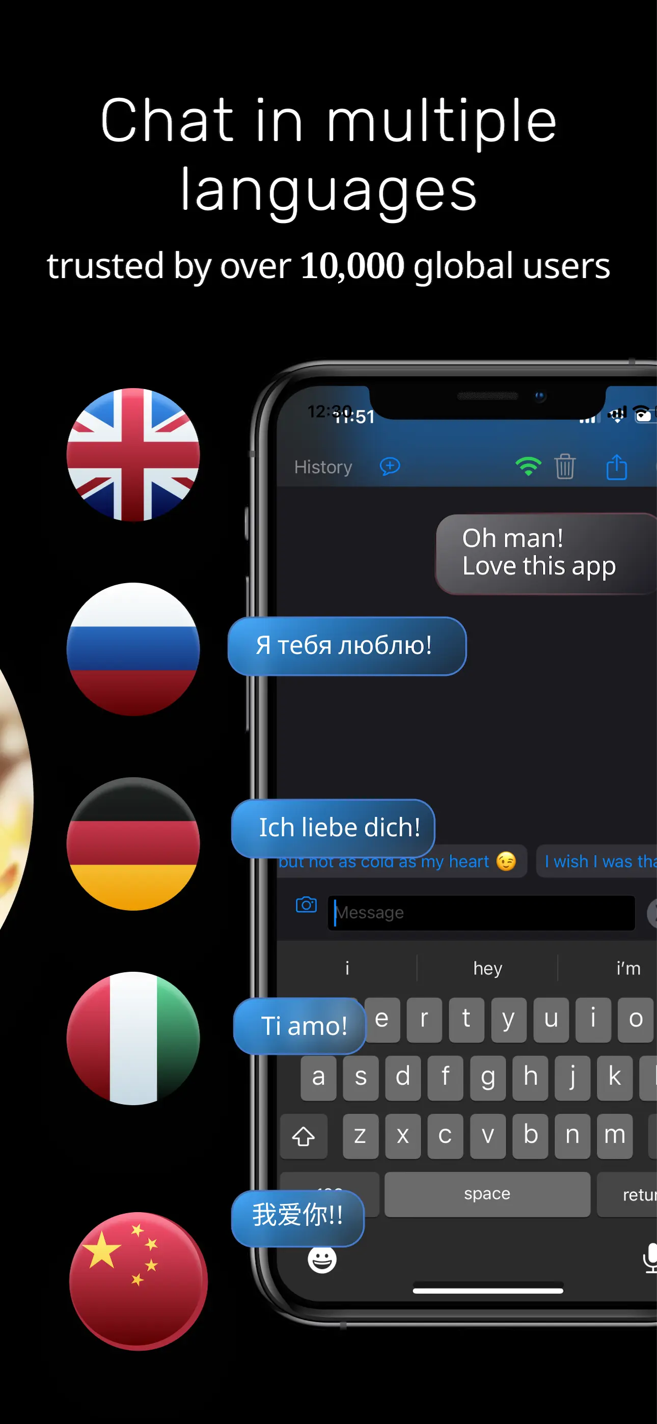 Chat in multiple languages